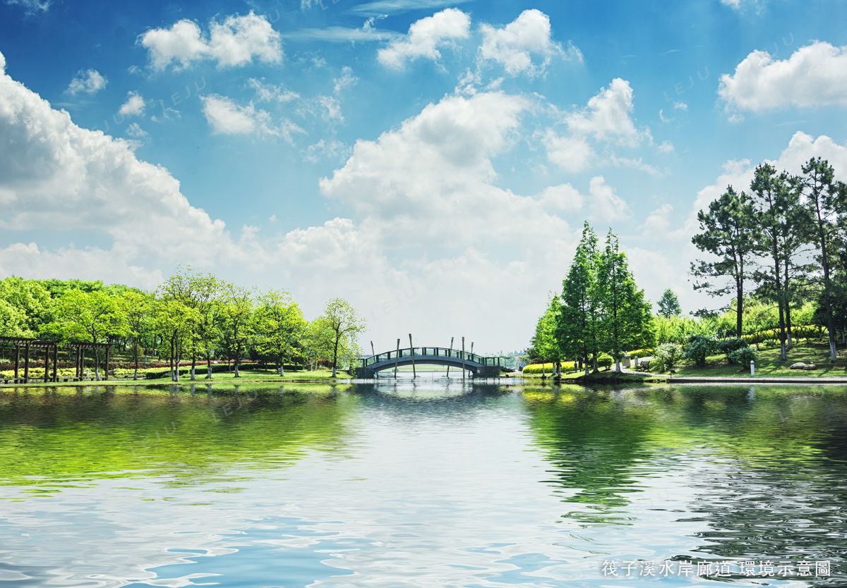 筏子溪水岸廊道 示意圖
