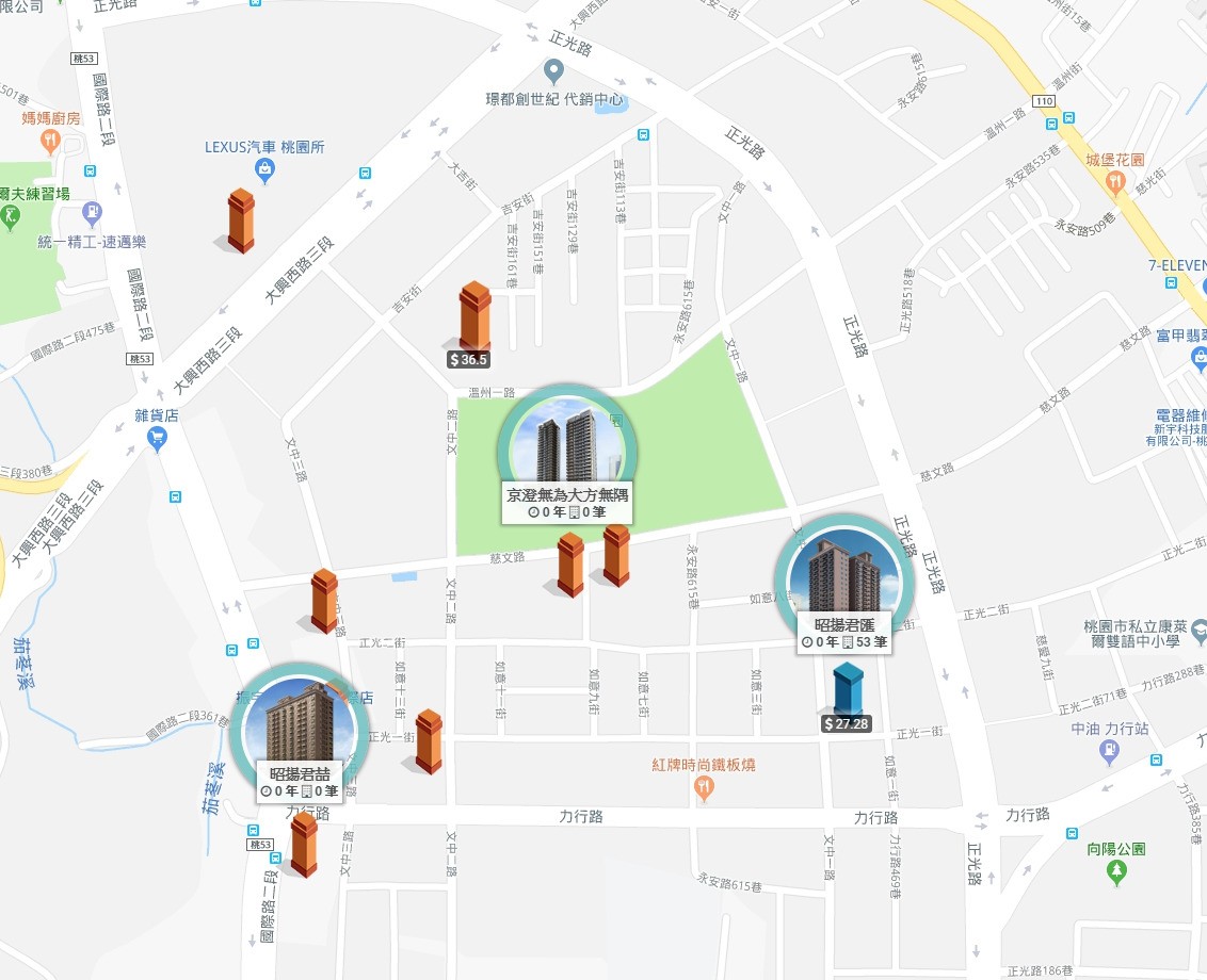 京澄無為實價登錄比較-中路重劃區二段個案